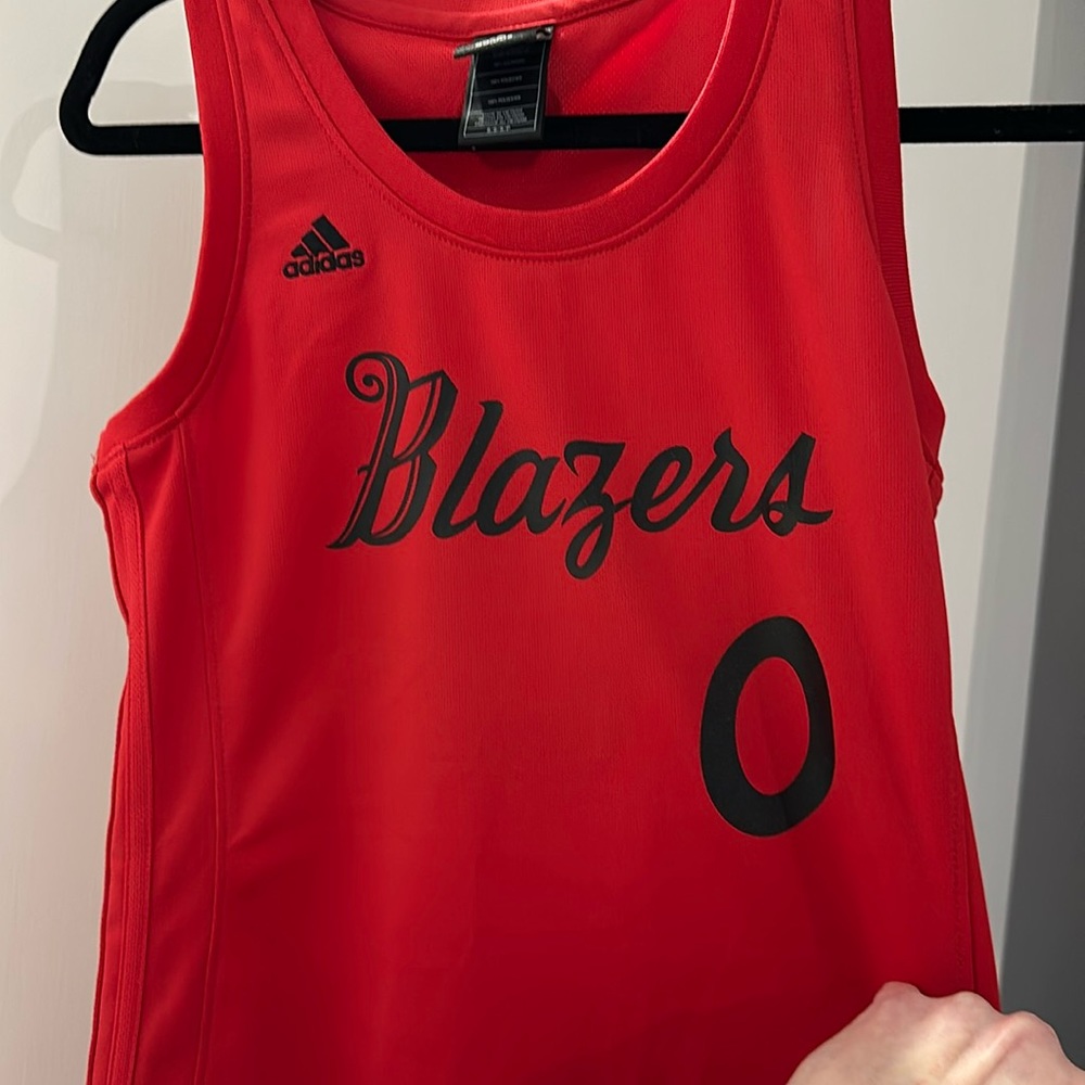 Adidas NBA Portland Trailblazers Lillard “0” jersey, size S